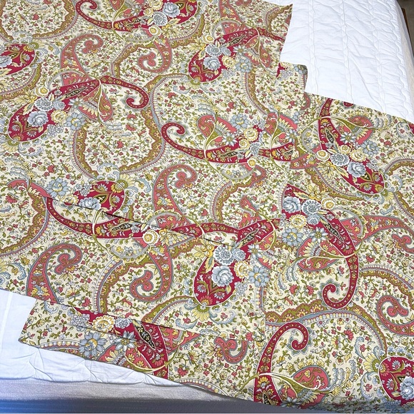 Pottery Barn Corey 3 Paisley Floral Cotton Euro Shams Retired - Picture 3 of 13